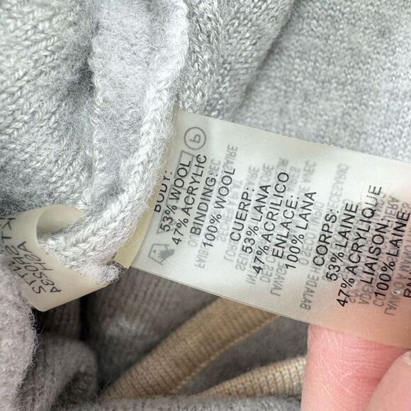 Calvin Klein Cardigan Jacket Womens Large Wool Top Button Gray Overcoat Long - Picture 4 of 8